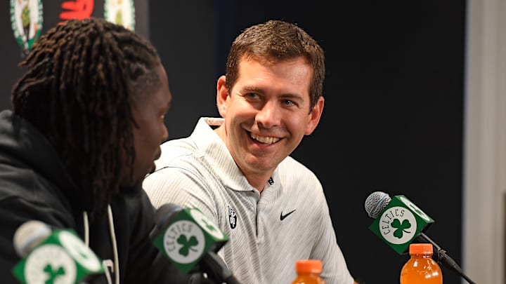 Boston Celtics Introduce Jrue Holiday Press Conference Boston Celtics Introduce Jrue Holiday Press Conference