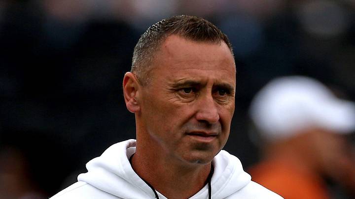 Oct 25, 2025; Starkville, Mississippi, USA; Texas Longhorns head coach Steve Sarkisian looks on during warm ups prior to the game against the Mississippi State Bulldogs at Davis Wade Stadium at Scott Field. Mandatory Credit: Petre Thomas-Imagn Images Oct 25, 2025; Starkville, Mississippi, USA; Texas Longhorns head coach Steve Sarkisian looks on during warm ups prior to the game against the Mississippi State Bulldogs at Davis Wade Stadium at Scott Field. Mandatory Credit: Petre Thomas-Imagn Images