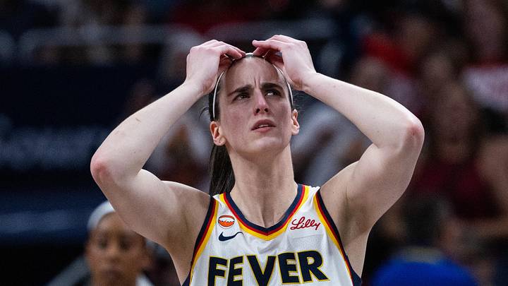 Indiana Fever guard Caitlin Clark against the Phoenix Mercury at Gainbridge Fieldhouse.