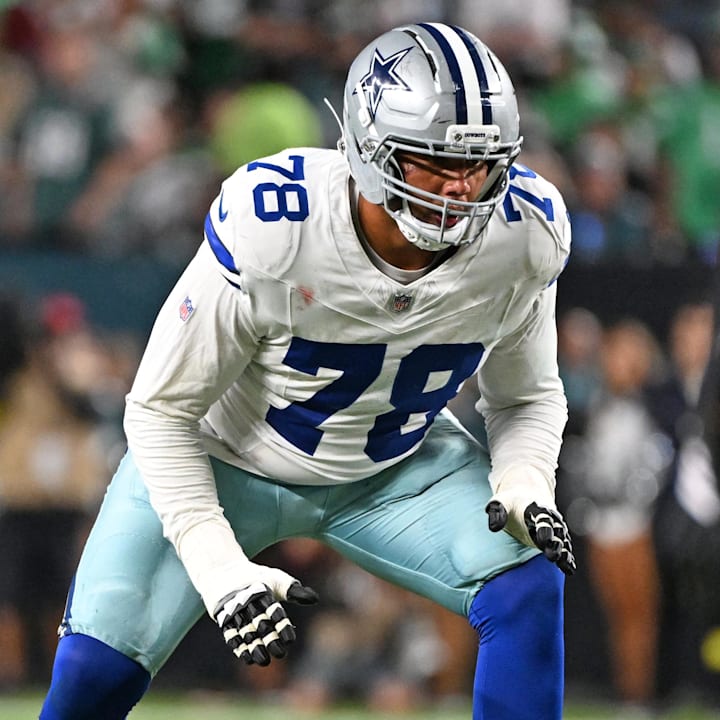 Dallas Cowboys offensive tackle Terence Steele (78) against the Philadelphia Eagles at Lincoln Financial Field.