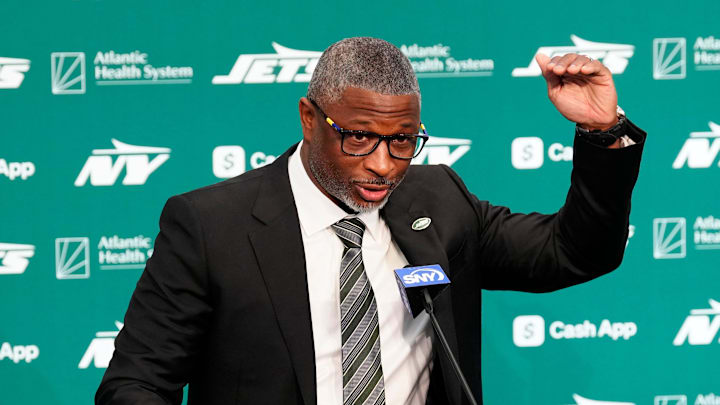 Aaron Glenn on Jan. 27, 2025.