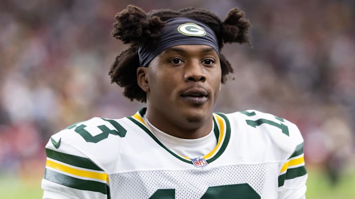 Green Bay Packers wide receiver Dontayvion Wicks Green Bay Packers wide receiver Dontayvion Wicks