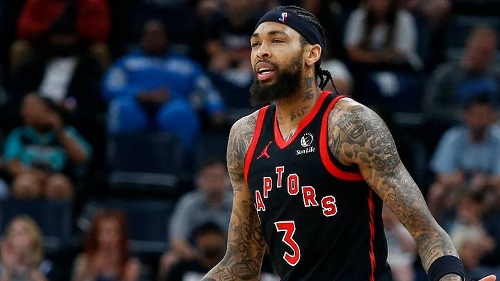 Apr 3, 2026; Memphis, Tennessee, USA; Toronto Raptors forward Brandon Ingram (3) reacts during the first quarter against the Memphis Grizzlies at FedExForum. Mandatory Credit: Petre Thomas-Imagn Images Apr 3, 2026; Memphis, Tennessee, USA; Toronto Raptors forward Brandon Ingram (3) reacts during the first quarter against the Memphis Grizzlies at FedExForum. Mandatory Credit: Petre Thomas-Imagn Images