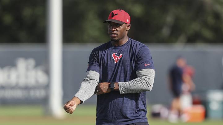Jul 24, 2025; Houston, TX, USA; Houston Texans head coach DeMeco Ryans during training camp at Houston Methodist Training Center. Mandatory Credit: Troy Taormina-Imagn Images Jul 24, 2025; Houston, TX, USA; Houston Texans head coach DeMeco Ryans during training camp at Houston Methodist Training Center. Mandatory Credit: Troy Taormina-Imagn Images