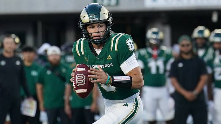 Colorado State Rams quarterback Hauss Hejny (8) Colorado State Rams quarterback Hauss Hejny (8)