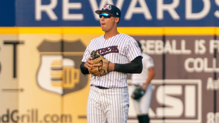Yankees shortstop Anthony Volpe continued his rehab assignment with the Somerset Patriots at TD Bank Ballpark in Bridgewater on April 17, 2026.