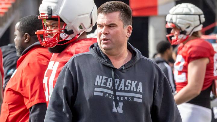 Geep Wade on the sideline during the 2026 Nebraska spring game
