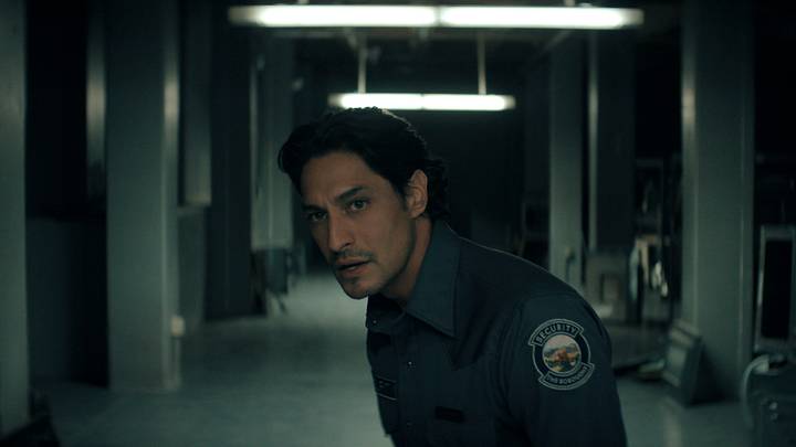 The Boroughs. Carlos Miranda as Paz Navarro in The Boroughs. Cr. Courtesy of Netflix © 2026