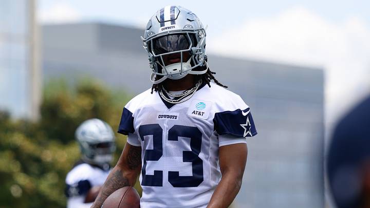Dallas Cowboys running back Jaydon Blue (23) Dallas Cowboys running back Jaydon Blue (23)
