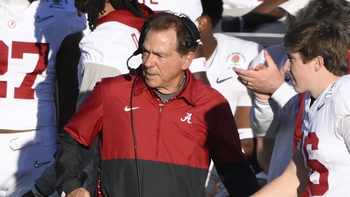 Saban coached the Crimson Tide to six national titles