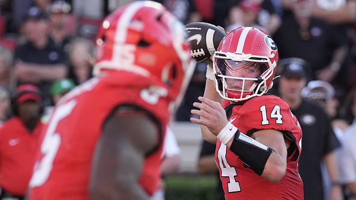 Georgia Football QB Gunner Stockton against the Oklahoma Sooners.