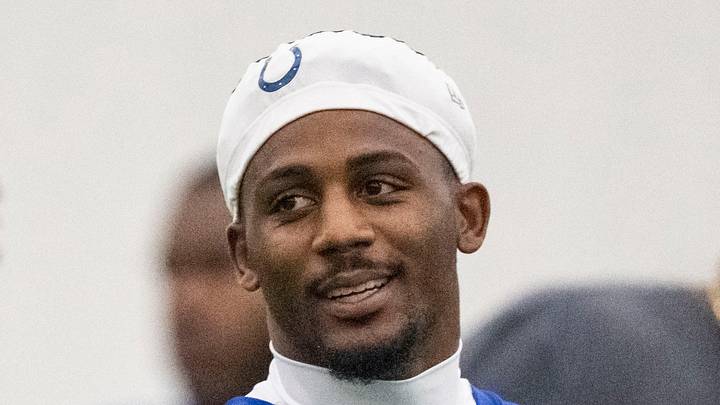 Indianapolis Colts cornerback Justin Walley smiles
