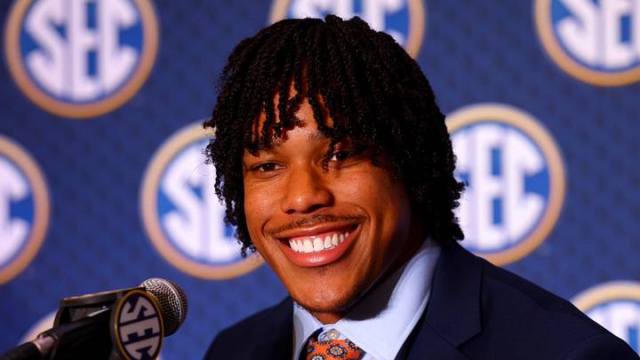 Jul 21, 2026; Tampa, FL, USA; Auburn Tigers quarterback Byrum Brown (17) speaks to the press during SEC Football Kickoff Media Day at the Tampa Marriott. Mandatory Credit: Nathan Ray Seebeck-Imagn Images Jul 21, 2026; Tampa, FL, USA; Auburn Tigers quarterback Byrum Brown (17) speaks to the press during SEC Football Kickoff Media Day at the Tampa Marriott. Mandatory Credit: Nathan Ray Seebeck-Imagn Images