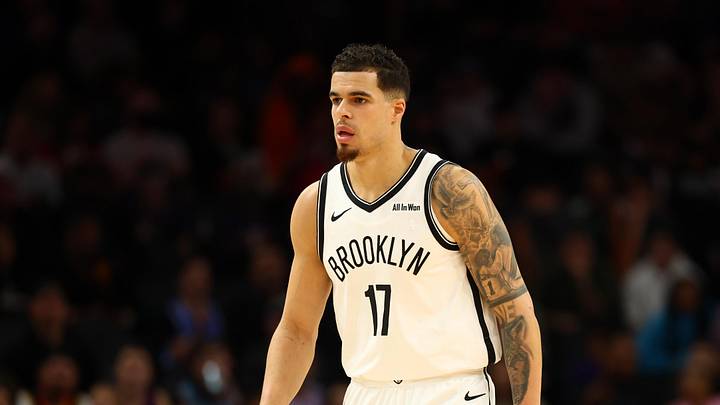 Jan 27, 2026; Phoenix, Arizona, USA; Brooklyn Nets forward Michael Porter Jr. (17) against the Phoenix Suns at Mortgage Matchup Center.