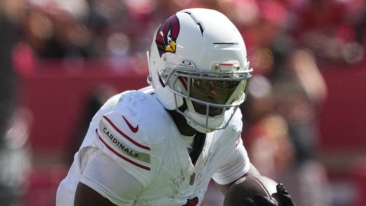 Sep 27, 2026; Santa Clara, California, USA; Arizona Cardinals wide receiver Michael Wilson (14) makes a catch against San Francisco 49ers cornerback Renardo Green (0) in the first half at Levi's Stadium. Mandatory Credit: Darren Yamashita-Imagn Images Sep 27, 2026; Santa Clara, California, USA; Arizona Cardinals wide receiver Michael Wilson (14) makes a catch against San Francisco 49ers cornerback Renardo Green (0) in the first half at Levi's Stadium. Mandatory Credit: Darren Yamashita-Imagn Images
