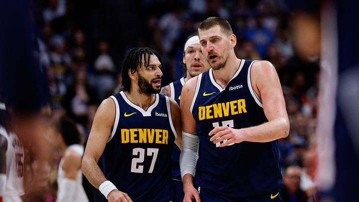 Apr 6, 2026; Denver, Colorado, USA; Denver Nuggets guard Jamal Murray (27) and center Nikola Jokic (15) in the fourth quarter against the Portland Trail Blazers at Ball Arena. Mandatory Credit: Isaiah J. Downing-Imagn Images Apr 6, 2026; Denver, Colorado, USA; Denver Nuggets guard Jamal Murray (27) and center Nikola Jokic (15) in the fourth quarter against the Portland Trail Blazers at Ball Arena. Mandatory Credit: Isaiah J. Downing-Imagn Images