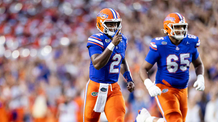 Florida Gators quarterback DJ Lagway set a school record for passing yards in a freshman season. Florida Gators quarterback DJ Lagway set a school record for passing yards in a freshman season.
