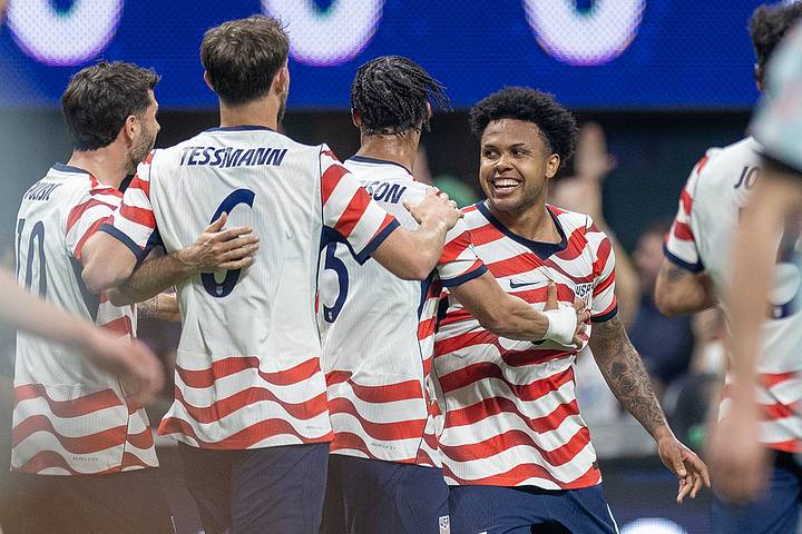 Weston McKennie after a goal Weston McKennie after a goal