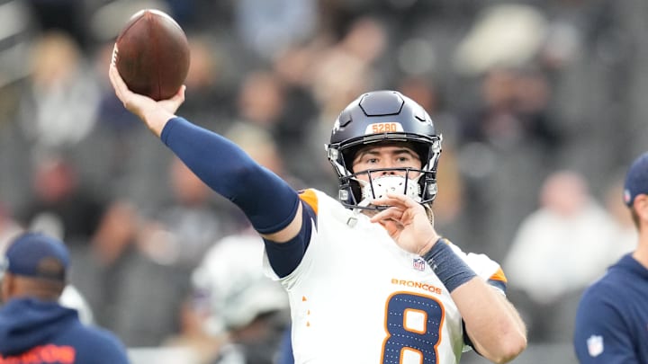 Denver Broncos quarterback Jarrett Stidham could be the one who comes in for an injured Bo Nix