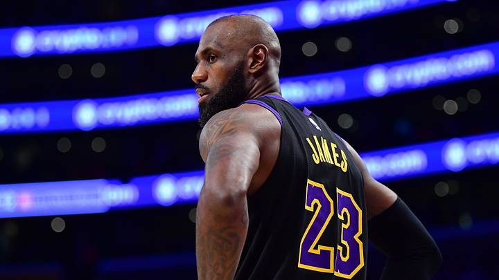 May 11, 2026; Los Angeles, California, USA; Los Angeles Lakers forward LeBron James (23) during the second half in game four of the second round of the 2026 NBA Playoffs at Crypto.com Arena. Mandatory Credit: Gary A. Vasquez-Imagn Images
