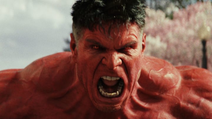 Red Hulk/President Thaddeus Ross (Harrison Ford) in Marvel Studios' CAPTAIN AMERICA: BRAVE NEW WORLD. Photo courtesy of Marvel Studios. © 2024 MARVEL.