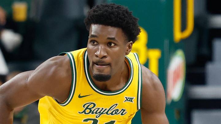 Mar 7, 2026; Waco, Texas, USA; Baylor Bears guard Tounde Yessoufou (24) dribbles the ball up court against the Utah Utes during the first half at Paul and Alejandra Foster Pavilion. Mandatory Credit: Chris Jones-Imagn Images Mar 7, 2026; Waco, Texas, USA; Baylor Bears guard Tounde Yessoufou (24) dribbles the ball up court against the Utah Utes during the first half at Paul and Alejandra Foster Pavilion. Mandatory Credit: Chris Jones-Imagn Images
