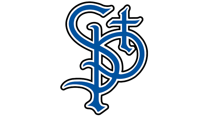 The logo of the Minnesota Twins' Triple-A affiliate, the St. Paul Saints. The logo of the Minnesota Twins' Triple-A affiliate, the St. Paul Saints.