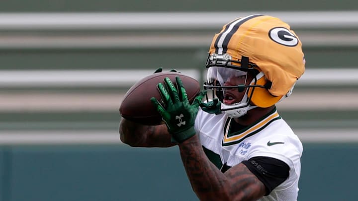 Green Bay Packers wide receiver Matthew Golden at minicamp.