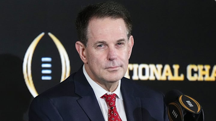 Indiana Hoosiers coach Curt Cignetti during a press conference ahead of the College Football Playoff National Championship in Miami.