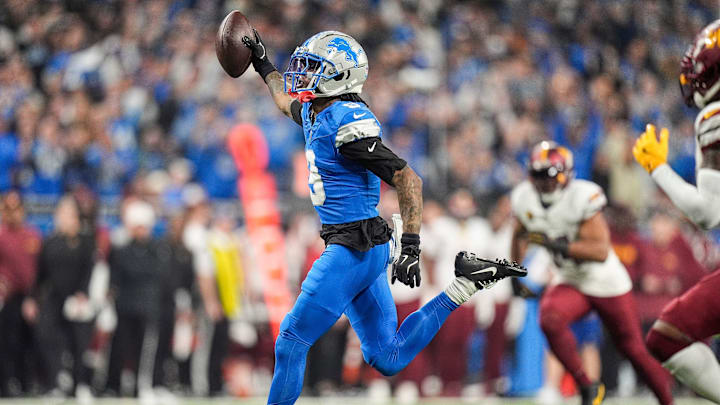 Detroit Lions wide receiver Jameson Williams (9) runs against Washington Commanders Detroit Lions wide receiver Jameson Williams (9) runs against Washington Commanders