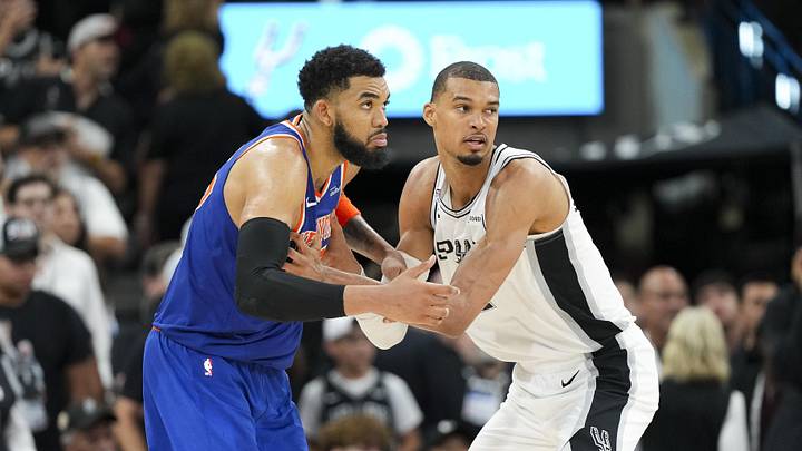 Spurs center Victor Wembanyama and Knicks center Karl-Anthony Towns addressed videos of fan violence in the wake of the Spurs’ NBA Finals Game 3 win.