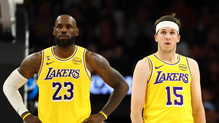 Austin Reaves with LeBron James