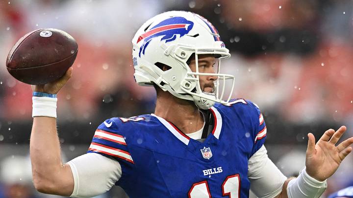 Aug 22, 2026; Cleveland, Ohio, USA; Buffalo Bills quarterback Kyle Allen (11) throws a pass during the first quarter against the Cleveland Browns at Huntington Bank Field. Mandatory Credit: Ken Blaze-Imagn Images Aug 22, 2026; Cleveland, Ohio, USA; Buffalo Bills quarterback Kyle Allen (11) throws a pass during the first quarter against the Cleveland Browns at Huntington Bank Field. Mandatory Credit: Ken Blaze-Imagn Images
