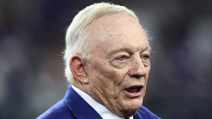 Dallas Cowboys owner/GM Jerry Jones on the sideline of a game.