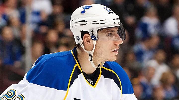 Feb 17, 2013; Vancouver, British Columbia, CANADA; St. Louis Blues forward Alex Steen (20) during the second period against the Vancouver Canucks at Rogers Arena. The St. Louis Blues won 4-3 in a shootout. Mandatory Credit: Anne-Marie Sorvin-Imagn Images Feb 17, 2013; Vancouver, British Columbia, CANADA; St. Louis Blues forward Alex Steen (20) during the second period against the Vancouver Canucks at Rogers Arena. The St. Louis Blues won 4-3 in a shootout. Mandatory Credit: Anne-Marie Sorvin-Imagn Images