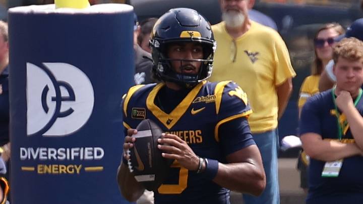 West Virginia University quarterback Michael Hawkins Jr. West Virginia University quarterback Michael Hawkins Jr.