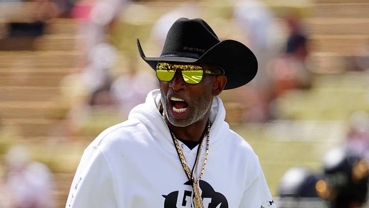 Sep 12, 2026; Boulder, Colorado, USA;  Colorado Buffaloes head coach Deion Sanders before the game against Weber State at Folsom Field. 