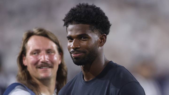 Sep 3, 2026; Atlanta, Georgia, USA;  Former Colorado Buffaloes and current Cleveland Browns quarterback Shedeur Sanders at Bobby Dodd Stadium at Hyundai Field. 