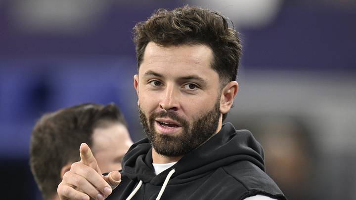 Tampa Bay Buccaneers quarterback Baker Mayfield (6) on the field before the start of the game against the Dallas Cowboys Tampa Bay Buccaneers quarterback Baker Mayfield (6) on the field before the start of the game against the Dallas Cowboys