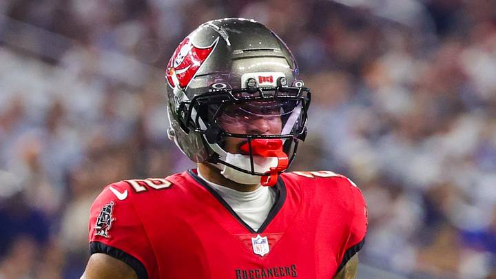 Tampa Bay Buccaneers wide receiver Emeka Egbuka (2) in action during the game against the Dallas Cowboys Tampa Bay Buccaneers wide receiver Emeka Egbuka (2) in action during the game against the Dallas Cowboys