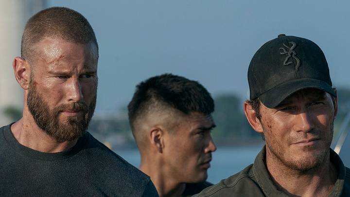 The Terminal List. Tom Hopper (Raife Hastings), Chris Pratt (James Reece) The Terminal List. Tom Hopper (Raife Hastings), Chris Pratt (James Reece)