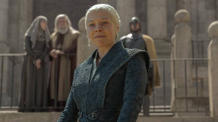 Sonoya Mizuno (Mysaria) and Emma D'Arcy (Rhaenyra Targaryen) in House of the Dragon season 3