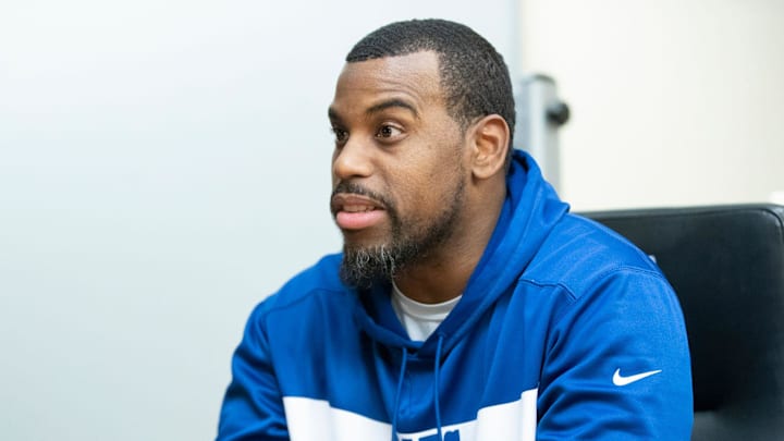 David Overstreet II, Defensive Quality Control Coach for the Colts, talks with Gregg Doyel about his father, NFL player David Overstreet 