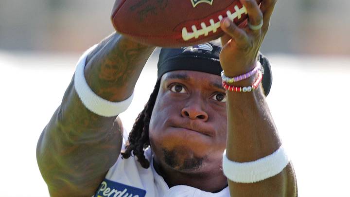 Baltimore Ravens safety K’Von Wallace during practice at Under Armour Peformance Center. 