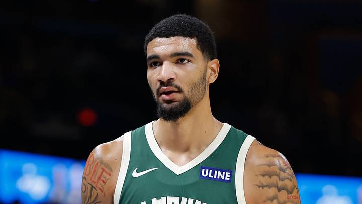 Milwaukee Bucks center Kel'el Ware (9) walks off the court during the second half of a preseason game at Paycom Center on October 7, 2026.