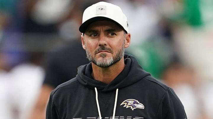 Baltimore Ravens head coach Jesse Minter prior to the game against the Philadelphia Eagles at M&T Bank Stadium. Baltimore Ravens head coach Jesse Minter prior to the game against the Philadelphia Eagles at M&T Bank Stadium.