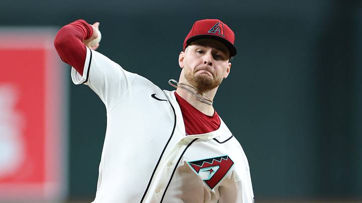 Jun 4, 2026; Phoenix, Arizona, USA; Arizona Diamondbacks pitcher Ryne Nelson (19) throws a pitch against the Los Angeles Dodgers during the second inning at Chase Field. Mandatory Credit: Anna Carrington-Imagn Images Jun 4, 2026; Phoenix, Arizona, USA; Arizona Diamondbacks pitcher Ryne Nelson (19) throws a pitch against the Los Angeles Dodgers during the second inning at Chase Field. Mandatory Credit: Anna Carrington-Imagn Images