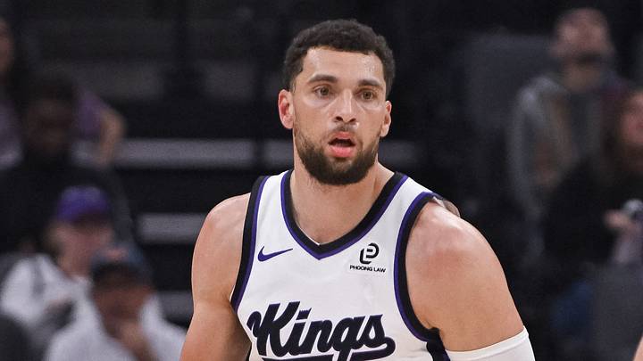 Jan 21, 2026; Sacramento, California, USA; Sacramento Kings guard Zach LaVine (8) pushes the ball up the court during the first quarter of the game against the Toronto Raptors at Golden 1 Center. Mandatory Credit: Ed Szczepanski-Imagn Images Jan 21, 2026; Sacramento, California, USA; Sacramento Kings guard Zach LaVine (8) pushes the ball up the court during the first quarter of the game against the Toronto Raptors at Golden 1 Center. Mandatory Credit: Ed Szczepanski-Imagn Images