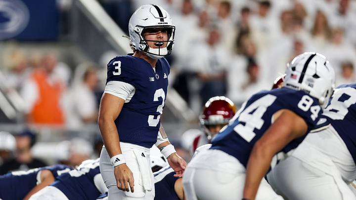 Penn State Nittany Lions quarterback Rocco Becht (3) Penn State Nittany Lions quarterback Rocco Becht (3)