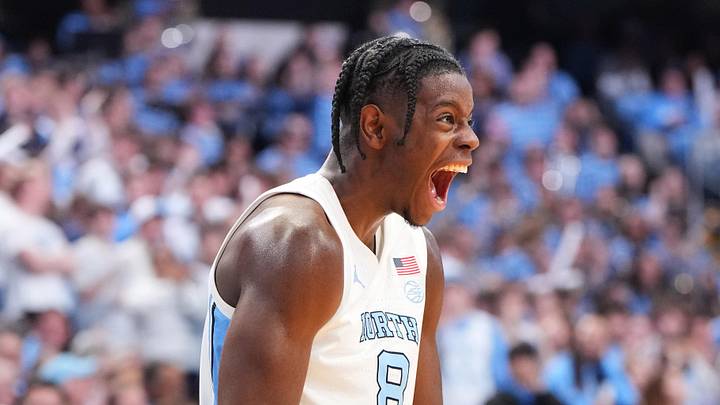 Jan 21, 2026; Chapel Hill, North Carolina, USA; North Carolina Tar Heels forward Caleb Wilson (8) reacts in the second half at Dean E. Smith Center. Mandatory Credit: Bob Donnan-Imagn Images Jan 21, 2026; Chapel Hill, North Carolina, USA; North Carolina Tar Heels forward Caleb Wilson (8) reacts in the second half at Dean E. Smith Center. Mandatory Credit: Bob Donnan-Imagn Images